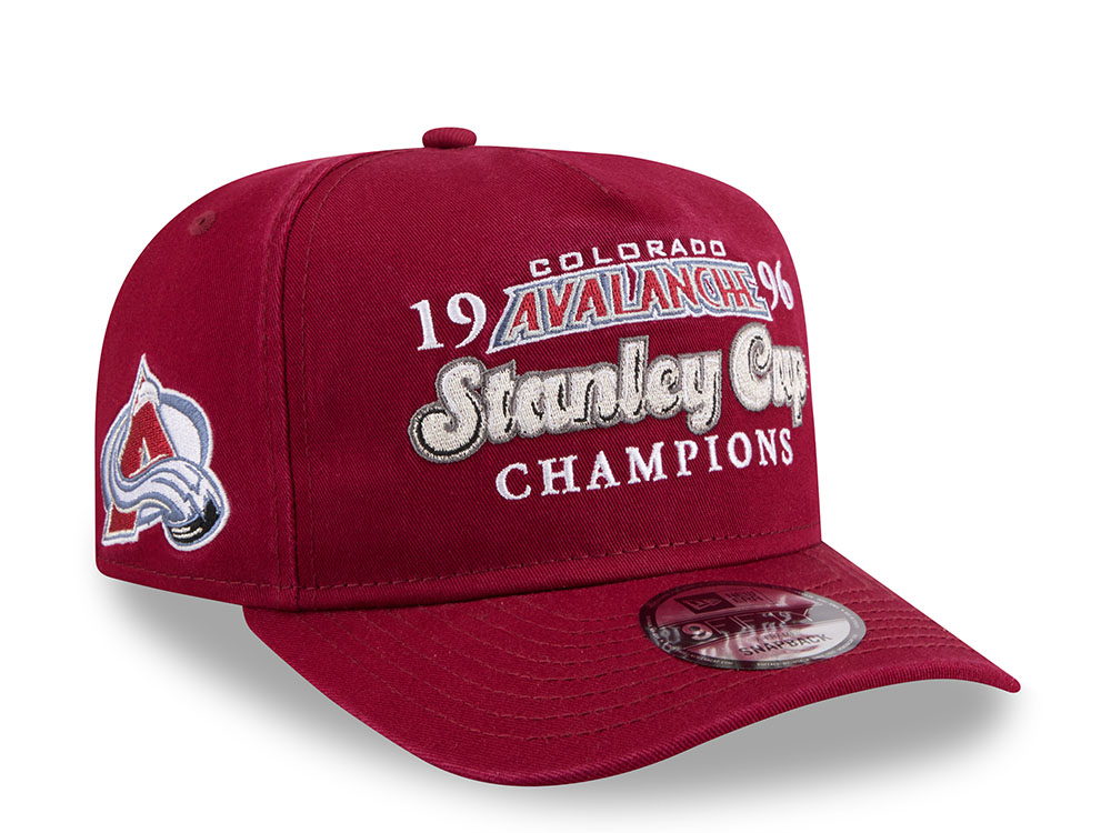New Era Colorado Avalanche Stanley Cup Champions 1996 Historic Maroon Edition 9Fifty A Frame Snapback Gorra