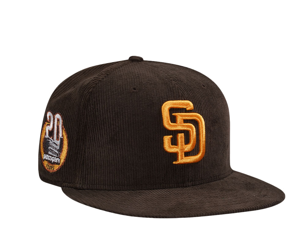 New Era San Diego Padres 20th Stadium Anniversary Corduroy Throwback Edition 59Fifty Fitted Gorra