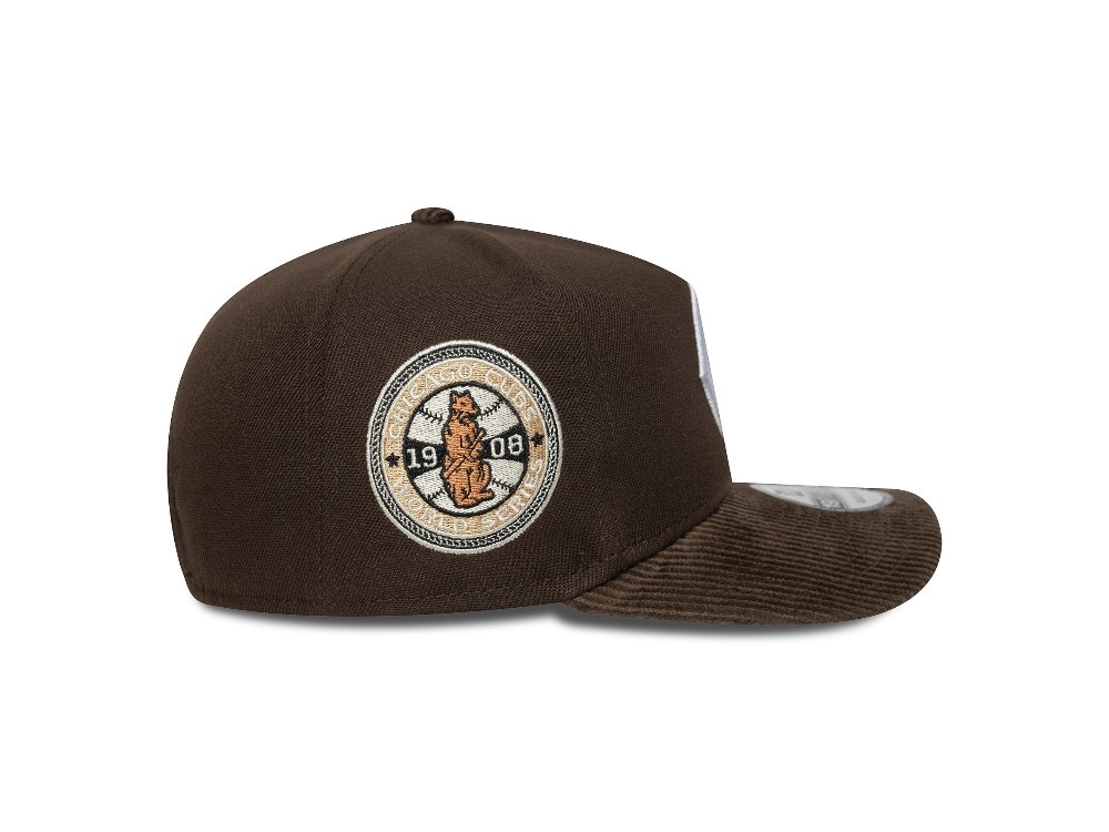New Era Chicago Cubs Cooperstown Brown Cord Visor 19Twenty Snapback Gorra