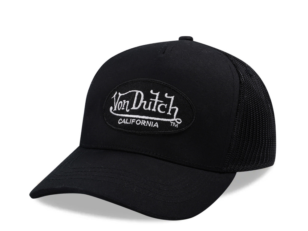 Von Dutch Oval Patch Black Edition Trucker Strapback Gorra