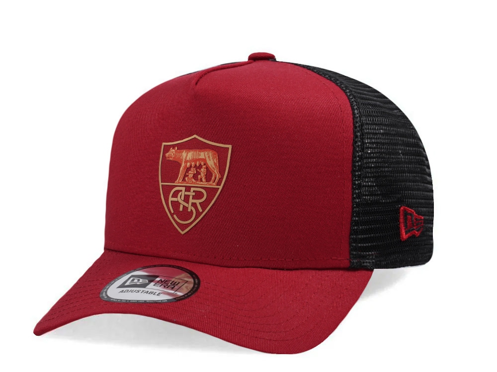 New Era AS Roma Tonal Maroon Edition 9Forty A Frame Trucker Snapback Gorra