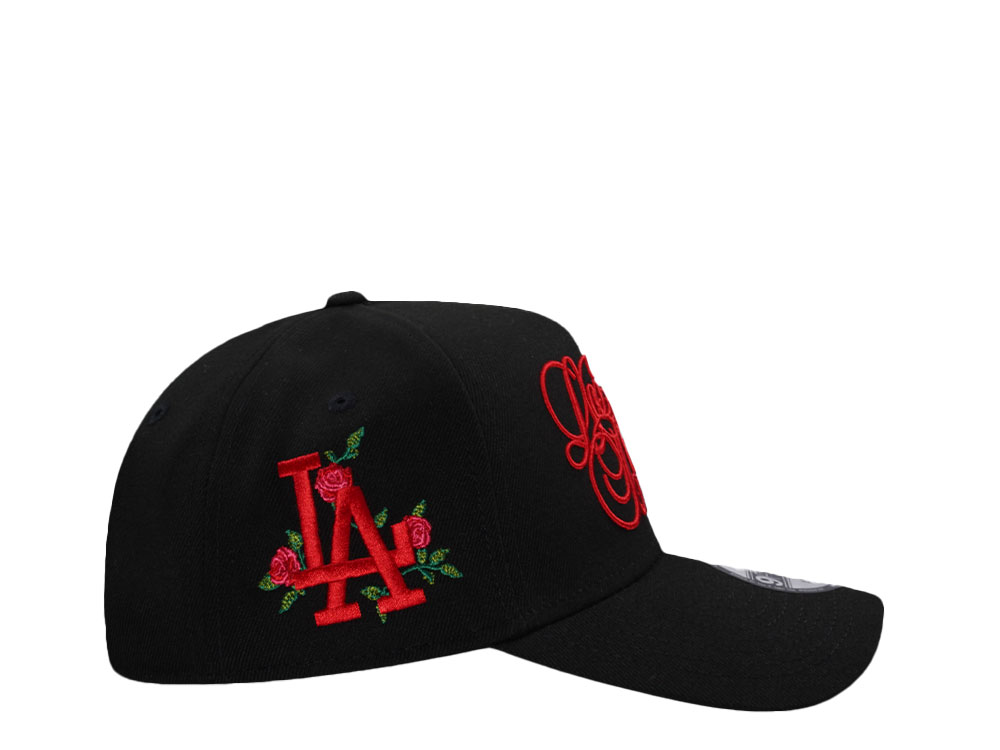 New Era Los Angeles Dodgers Script Black and Red Edition 9Forty A Frame Snapback Gorra