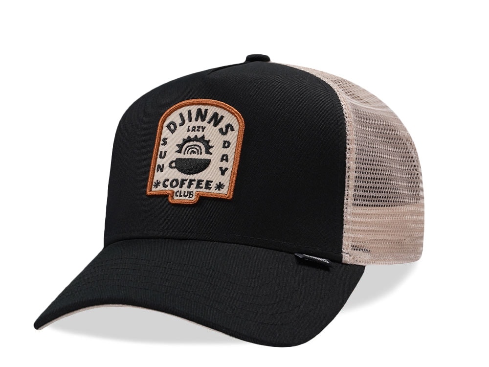 Djinns Lazy Sunday Coffee Club Black Trucker Snapback Gorra