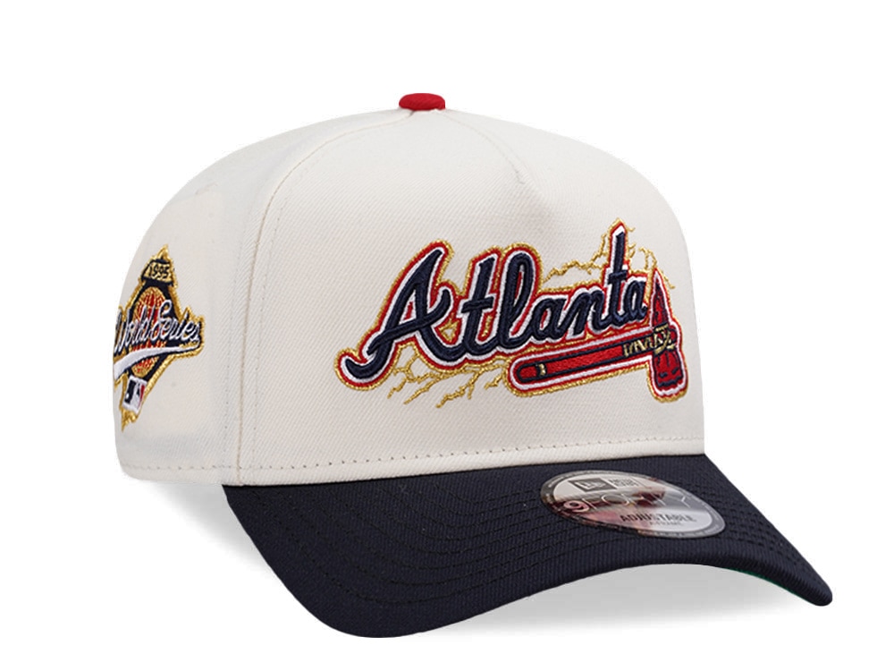 New Era Atlanta Braves World Series 1995 Chrome Two Tone Edition 9Forty A Frame Snapback Gorra
