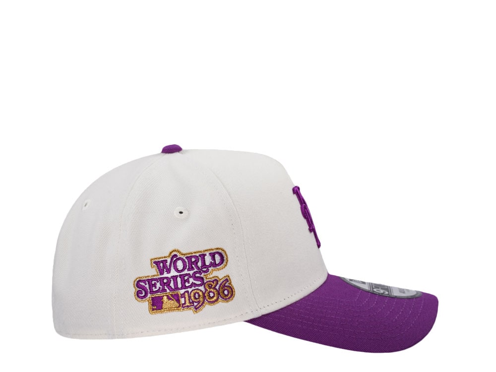 New Era New York Mets World Series 1986 Chrome Two Tone Edition 9Forty A Frame Snapback Gorra