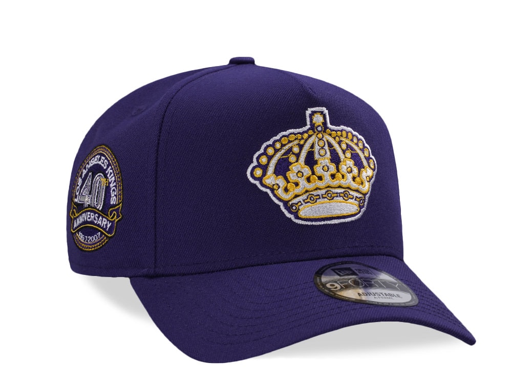New Era Los Angeles Kings 40th Anniversary Purple Prime Edition 9Forty A Frame Snapback Gorra