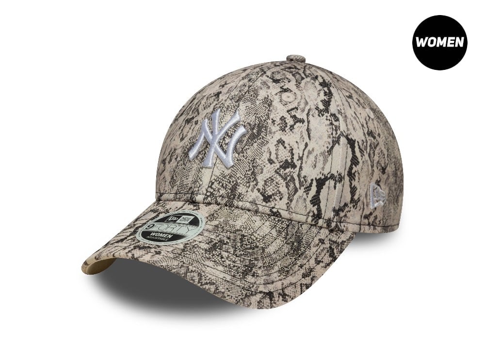 New Era New York Yankees Monochrom Snakeskin Womens 9Forty Strapback Gorra