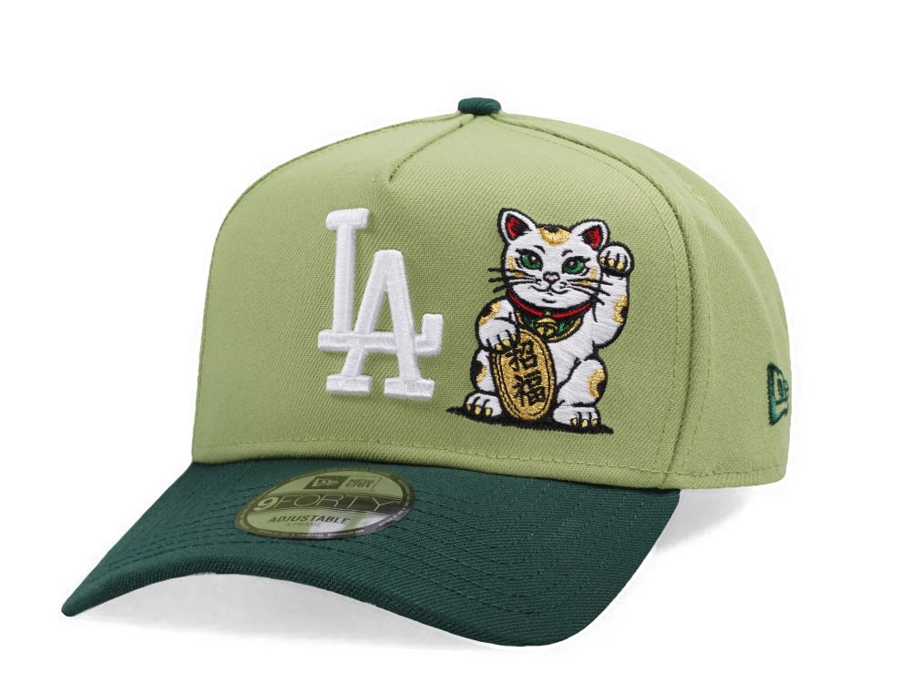 New Era Los Angeles Dodgers Japan Lucky Cat Matcha Two Tone Edition 9Forty A Frame Snapback Gorra