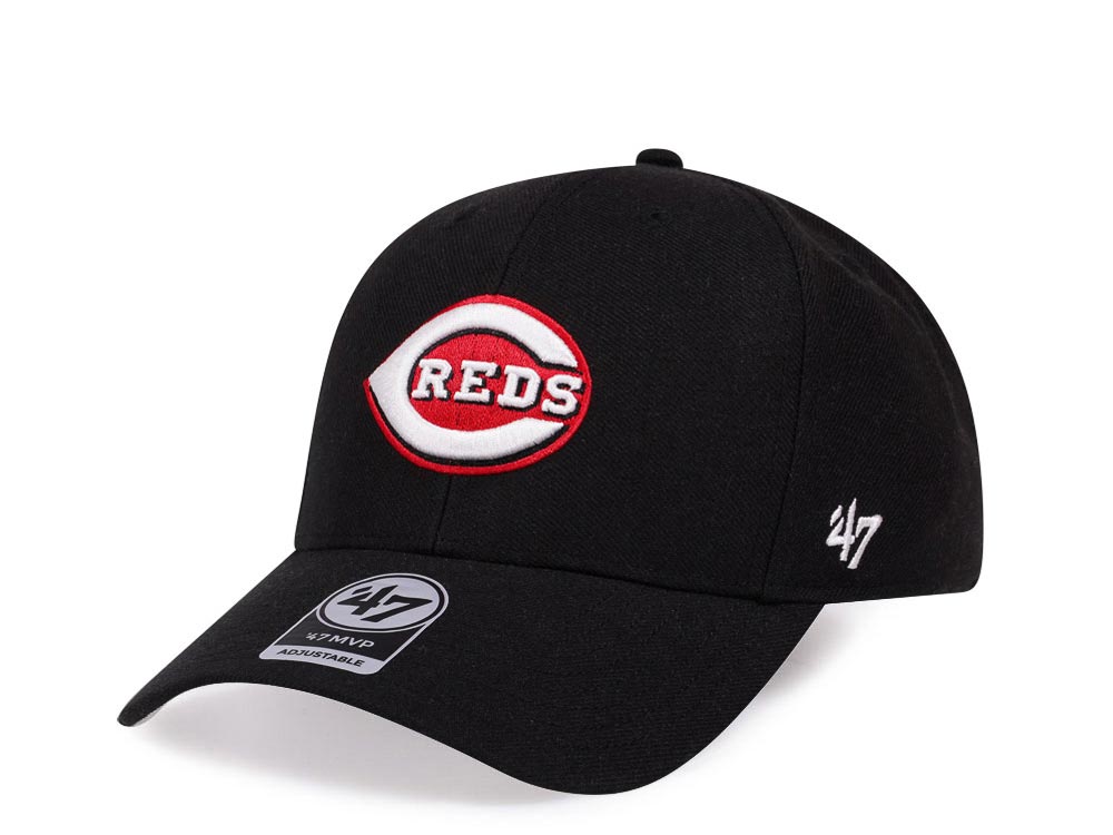 47Brand Cincinnati Reds Classic Black Strapback Gorra