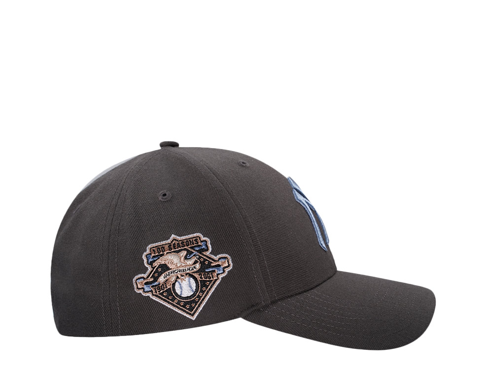 47Brand New York Yankees 100 Seasons American League Graphite Sure Shot MVP Snapback Gorra