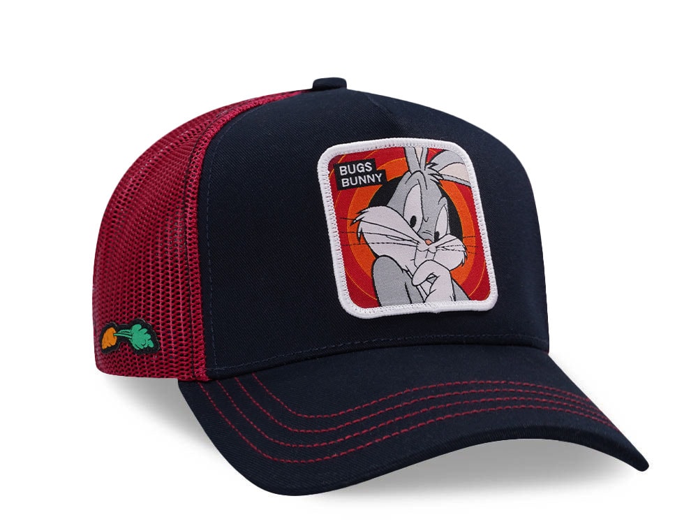 Capslab Looney Tunes Bugs Bunny Navy Trucker Snapback Gorra
