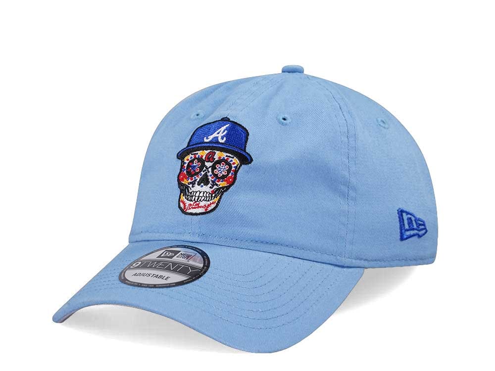 New Era Atlanta Braves Skull Sky Blue 9Twenty Strapback Gorra