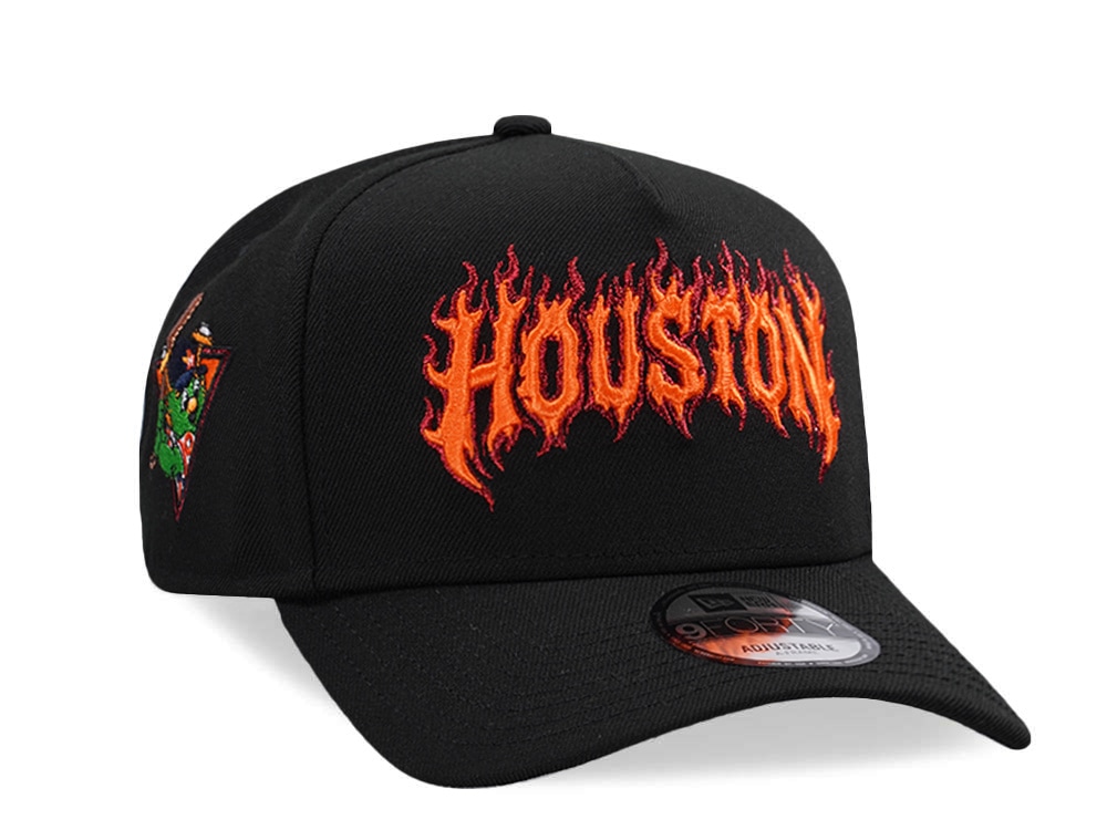 New Era Houston Astros Flames Black Prime Edition 9Forty A Frame Snapback Gorra