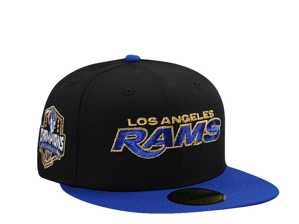 New Era Los Angeles Rams Super Bowl LVI Champions Black Two Tone Edition 59Fifty Fitted Gorra