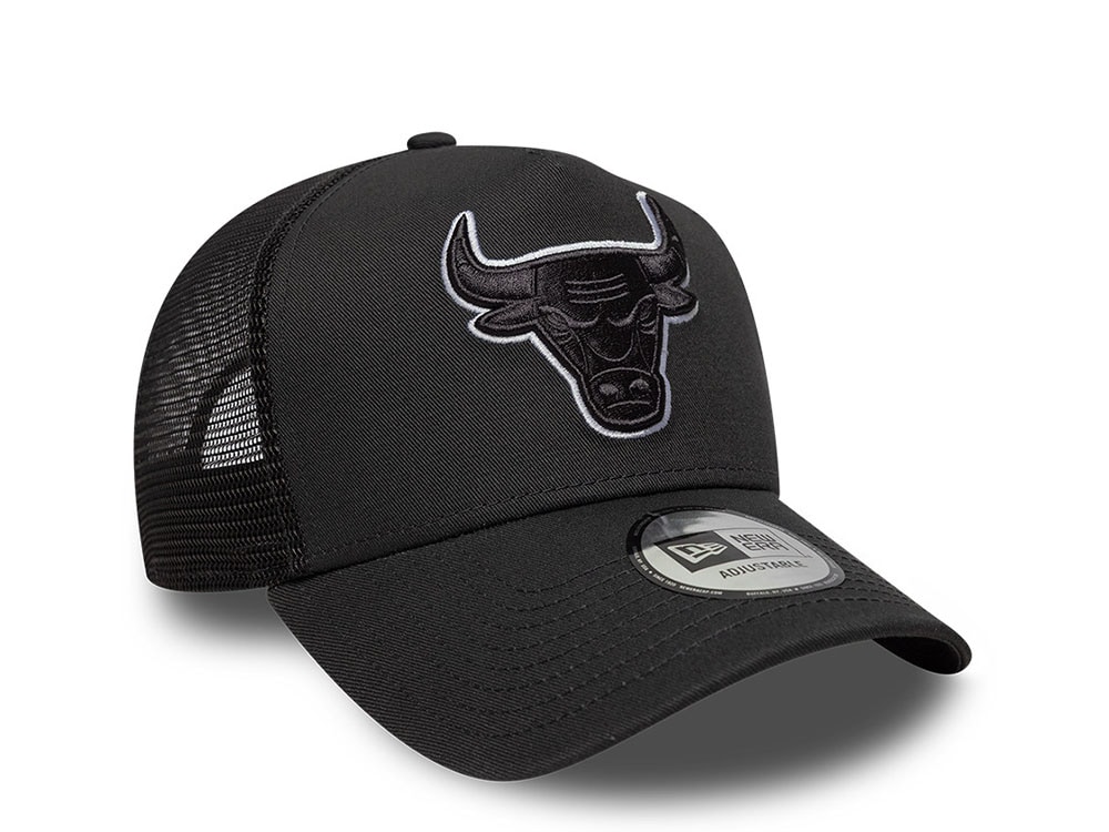New Era Chicago Bulls Outline Black Edition 9Forty A Frame Trucker Snapback Gorra
