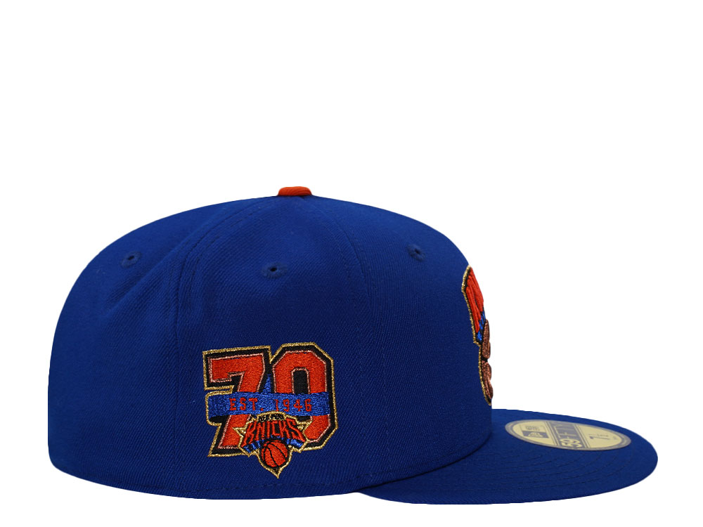 New Era New York Knicks 70th Anniversary Royal Blue Prime Edition 59Fifty Fitted Gorra