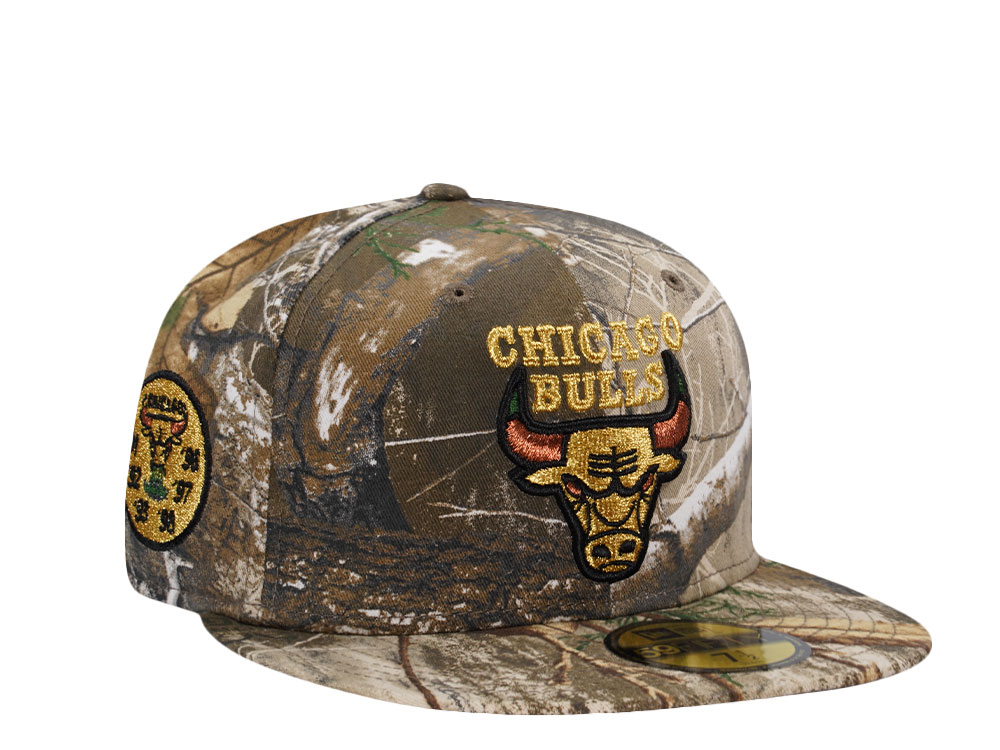 New Era Chicago Bulls 6 x Champions Prime Realtree Edition 59Fifty Fitted Gorra
