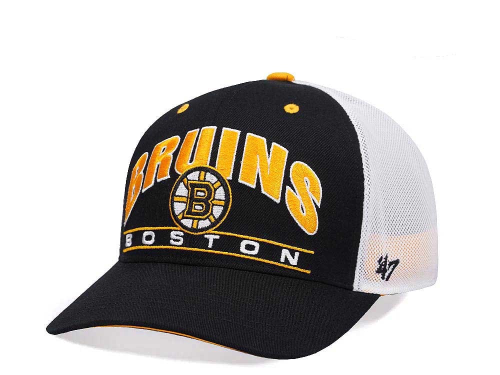 47Brand Boston Bruins Classic DP Top Corner Trucker Snapback Gorra
