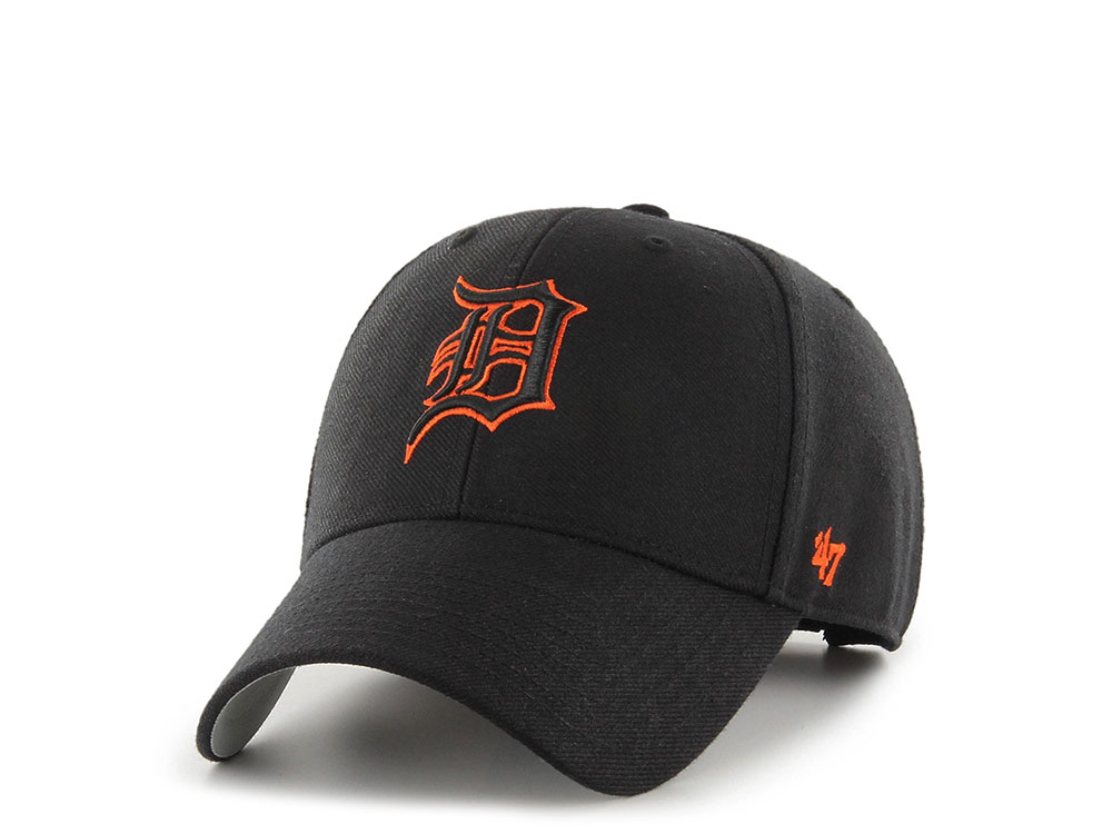 47Brand Detroit Tigers Black and Orange Classic Strapback Gorra
