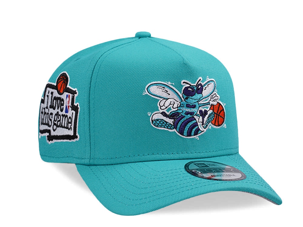 New Era Charlotte Hornets Love this Game Teal Prime Edition 9Forty A Frame Snapback Gorra