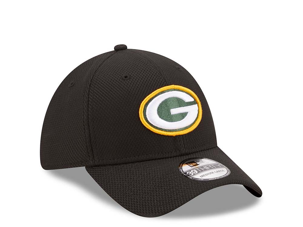 New Era Green Bay Packers Black 39Thirty Stretch Gorra
