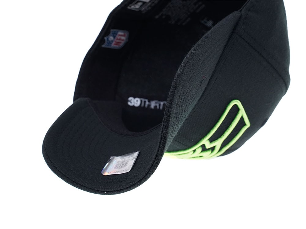 New Era Seattle Seahawks Curved Black Editon 39Thirty Stretch Gorra
