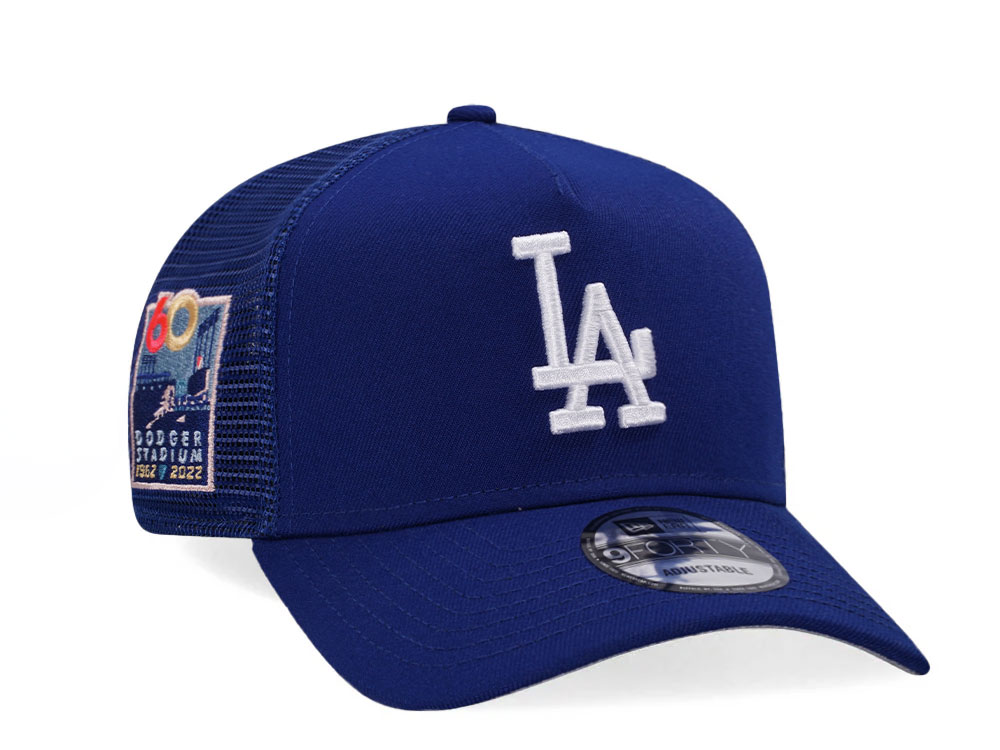 New Era Los Angeles Dodgers 60th Anniversary Royal Trucker Edition 9Forty A Frame Trucker Snapback Gorra