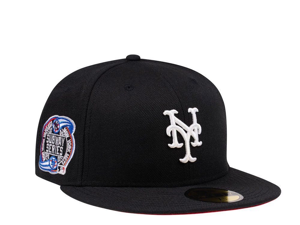 New Era New York Mets Subway Series Black and Red Edition 59Fifty Fitted Gorra