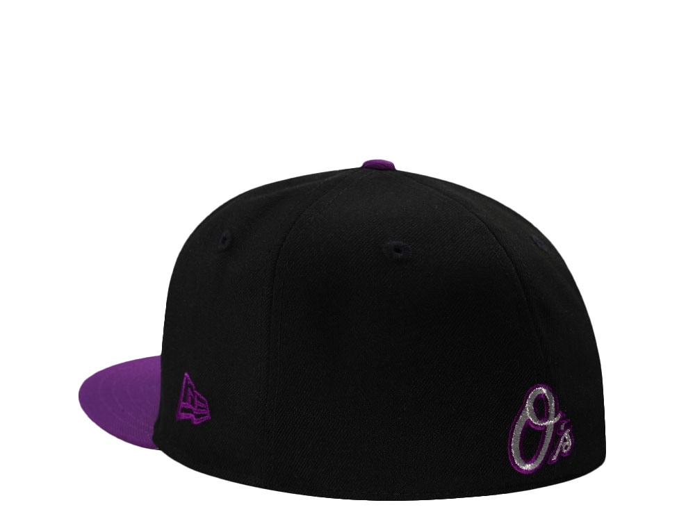 New Era Baltimore Orioles 30th Anniversary Metallic Plum Two Tone Edition 59Fifty Fitted Gorra