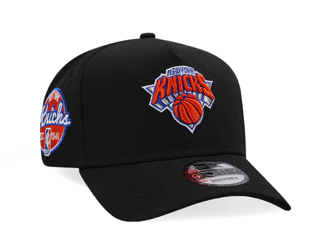 New Era New York Knicks Black Classic Edition 9Forty A Frame Snapback Gorra