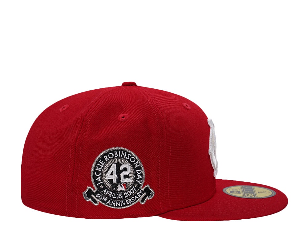 New Era Kansas City Monarchs Jackie Robinson 60th Anniversary Scarlet Wool Edition 59Fifty Fitted Gorra