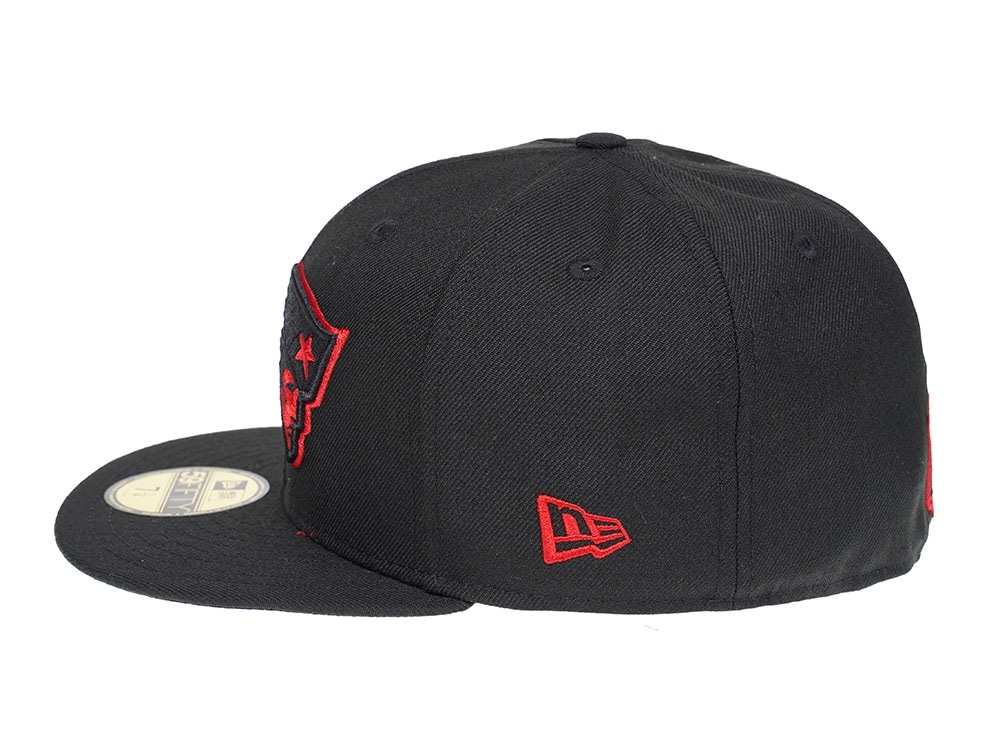 New Era New England Patriots Black Scarlet Edition 59Fifty Fitted Gorra