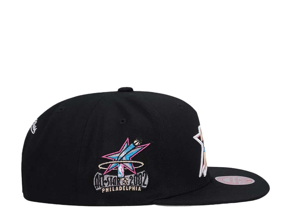 Mitchell & Ness Philadelphia 76ers All Star Game 2002 Neon Tropical Hardwood Classic Snapback Gorra