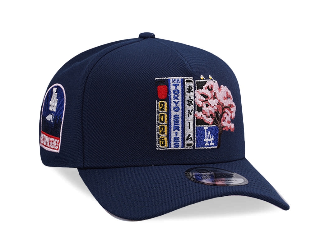 New Era Los Angeles Dodgers Tokyo Series 2025 Ocean Blue Prime Edition 9Forty A Frame Snapback Gorra