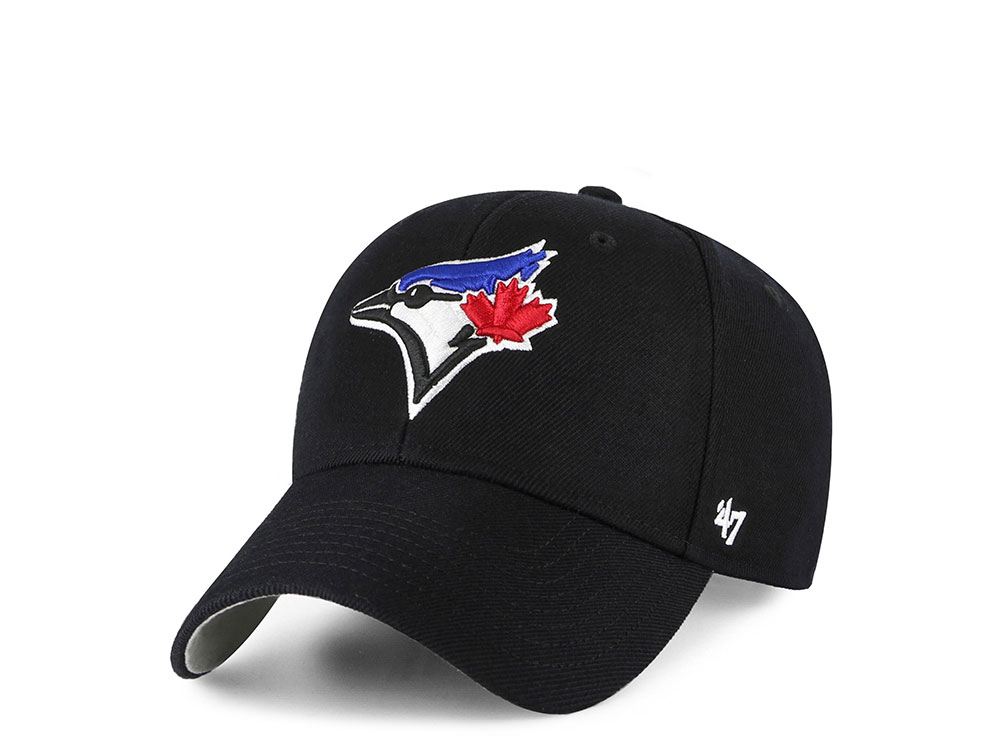 47Brand Toronto Blue Jays Black Classic Strapback Gorra