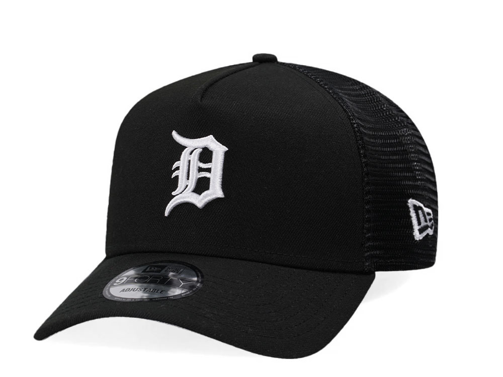 New Era Detroit Tigers Black Trucker Edition 9Forty A Frame Snapback Gorra