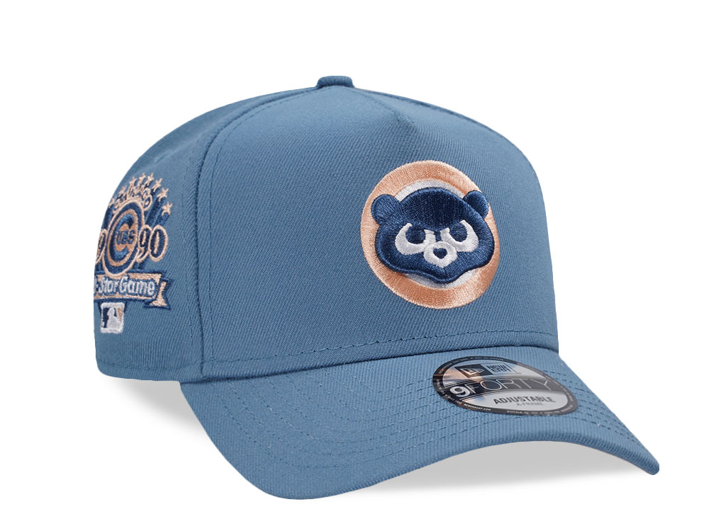 New Era Chicago Cubs All Star Game 1990 Indigo Peach Edition 9Forty A Frame Snapback Gorra