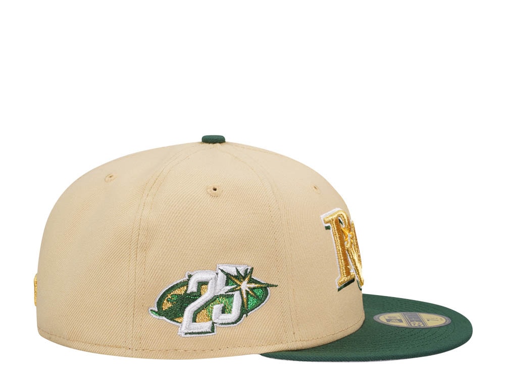 New Era Tampa Bay Rays 25th Anniversary Vegas Gold Two Tone Edition 59Fifty Fitted Gorra