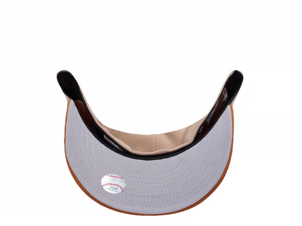 New Era New York Mets Subway Series Pumpkin Spice Edition Pre Curved 59Fifty Fitted Gorra