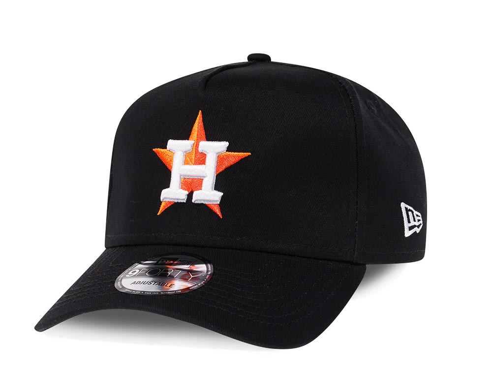 New Era Houston Astros Black 9Forty A Frame Snapback Gorra