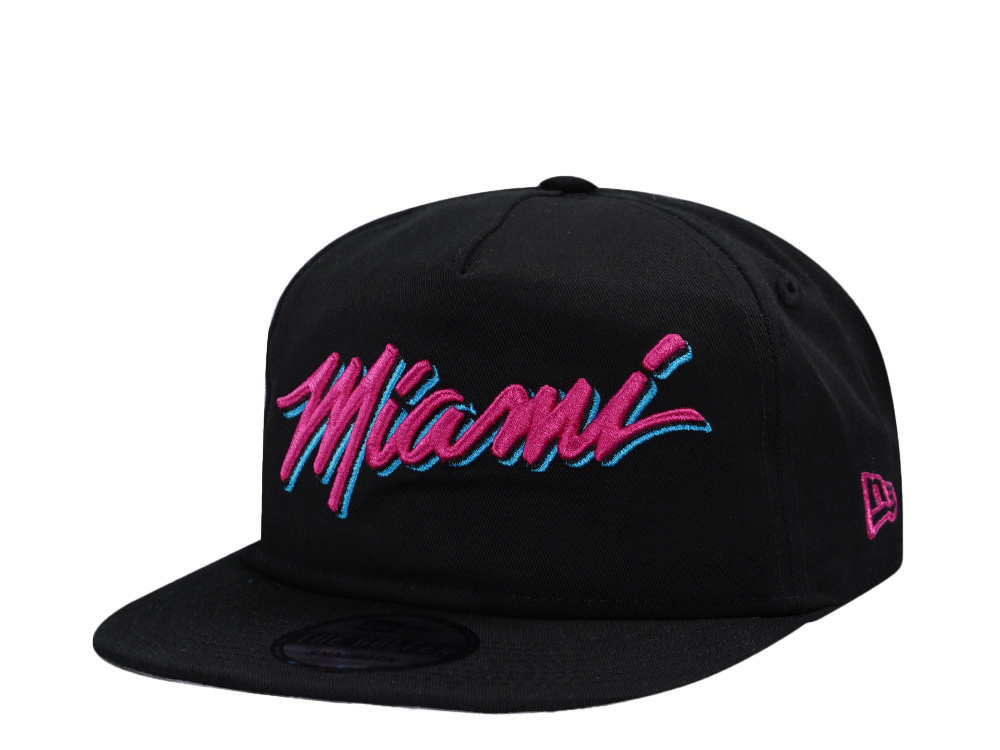 New Era Miami Heat Black Prime Edition Golfer Snapback Gorra