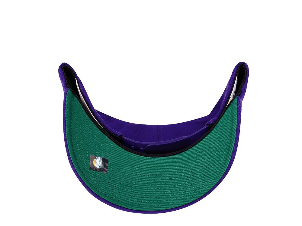 Mitchell & Ness Utah Jazz Team Ground Red Line Solid Flex Purple Snapback Gorra