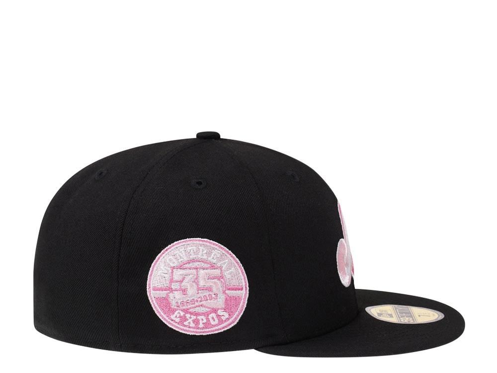 New Era Montreal Expos 35th Anniversary Black and Pink Edition 59Fifty Fitted Gorra