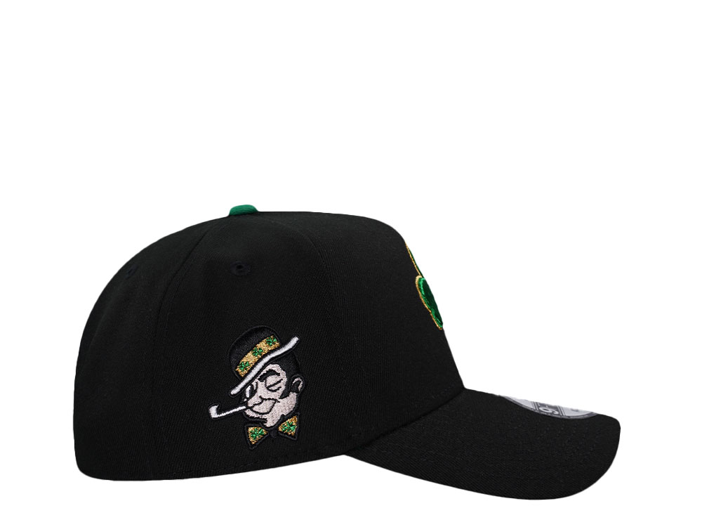 New Era Boston Celtics Black Throwback Edition 9Forty A Frame Snapback Gorra