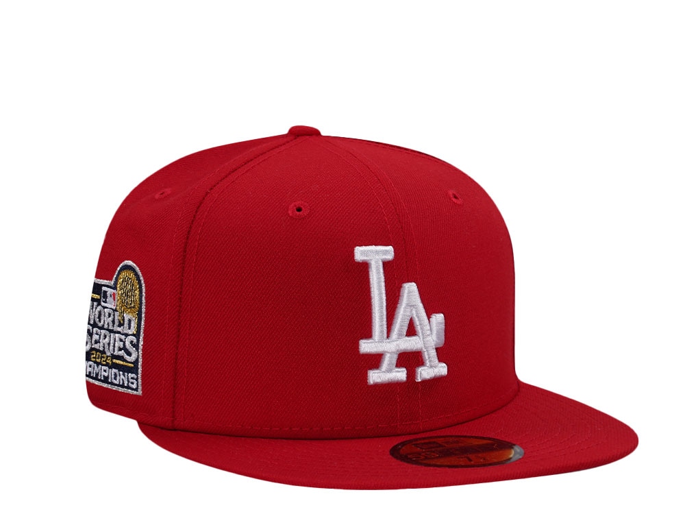 New Era Los Angeles Dodgers World Series 2024 Champions Red Edition 59Fifty Fitted Gorra