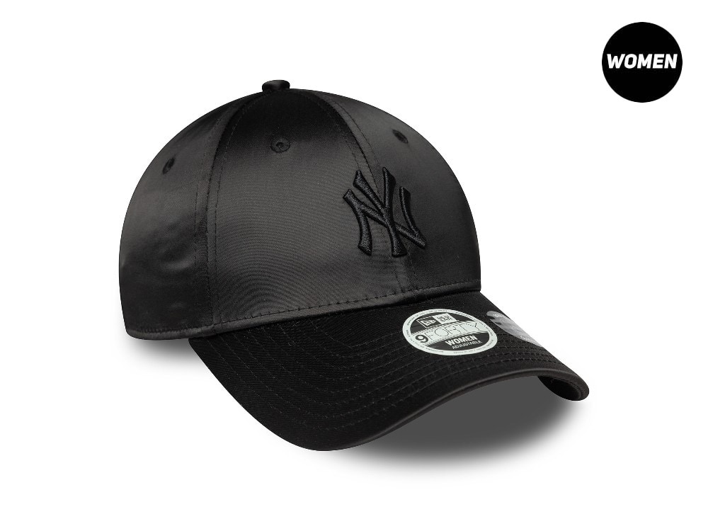 New Era New York Yankees Black Satin Womens 9Forty Bow Back Gorra