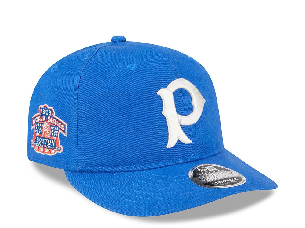 New Era Pittsburgh Pirates World Series 1903 Retro Crown Vintage Blue 9Fifty Strapback Gorra