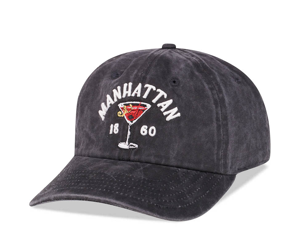 American Needle Manhattan 1860 Black Vintage Casual Strapback Gorra