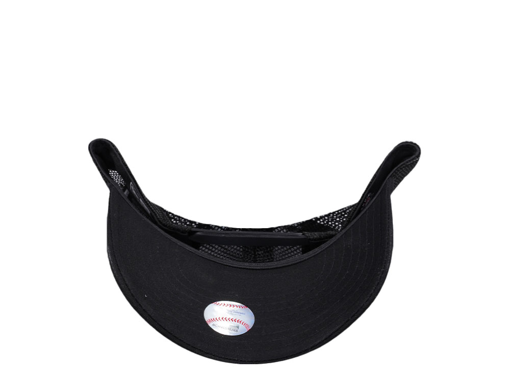 New Era New York Yankees Black and Black A Frame Trucker Kids 9Forty Strapback Gorra