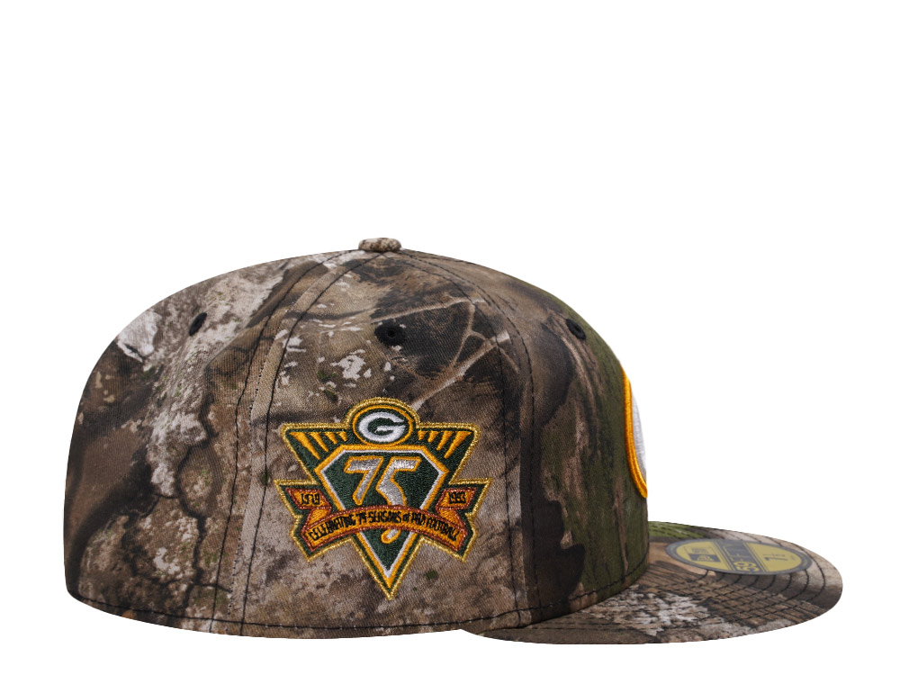New Era Green Bay Packers 75th Anniversary Realtree APX Prime Edition 59Fifty Fitted Gorra